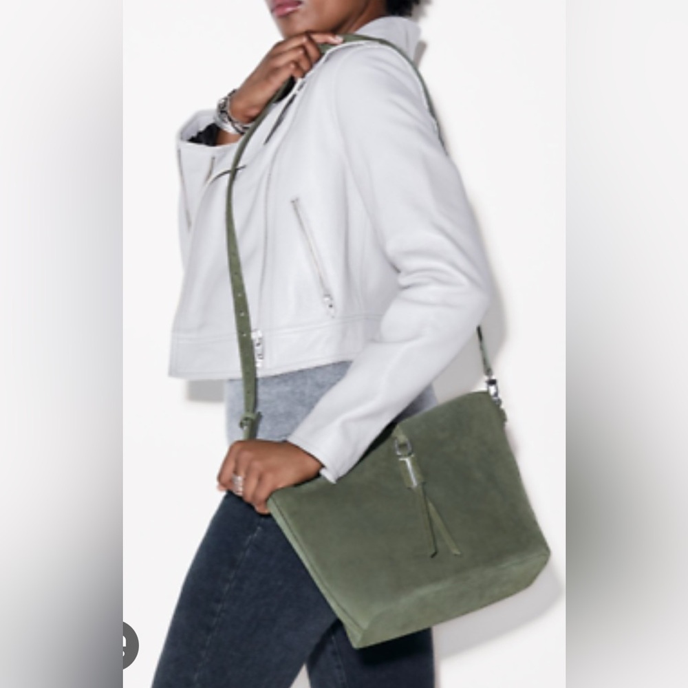 Stella & Dot covert crossbody suede purse